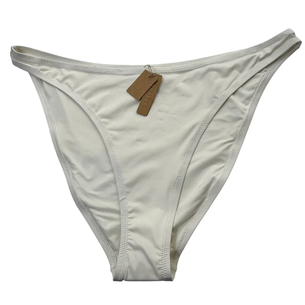 SKIMS Swim Cheeky Tanga Bottoms Lot‎ of 2 Marble Onyx 3X